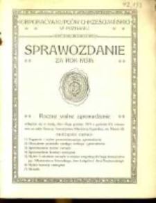 Korporacya Kupców Chrześcijańskich w Poznaniu sprawozdanie za rok 1913/14