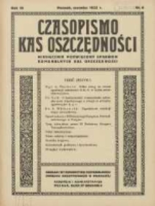 Czasopismo Kas Oszczędności: miesięcznik poświęcony sprawom Komunalnych Kas Oszczędności 1935 czerwiec R.10 Nr6