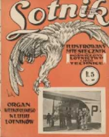 Lotnik: ilustrowany miesięcznik poświęcony lotnictwu i jego technice: organ Wielkopolskiego Klubu Lotnik&oacute;w 1929.05.10 T.9 Nr5(110)