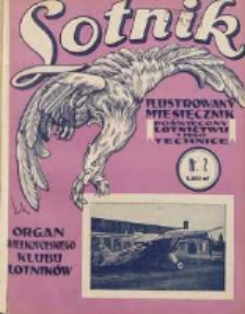 Lotnik: ilustrowany miesięcznik poświęcony lotnictwu i jego technice: organ Wielkopolskiego Klubu Lotnik&oacute;w 1930.02.15 T.10 Nr2(119)