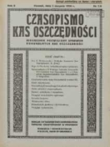 Czasopismo Kas Oszczędności: miesięcznik poświęcony sprawom Komunalnych Kas Oszczędności 1934.08.01 R.9 Nr7/8