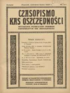 Czasopismo Kas Oszczędności: miesięcznik poświęcony sprawom Komunalnych Kas Oszczędności 1937 czerwiec/lipiec R.12 Nr6/7