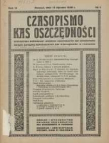 Czasopismo Kas Oszczędności: miesięcznik poświęcony sprawom Komunalnych Kas Oszczędności: organ Związku Komunalnych Kas Oszczędności w Poznaniu 1939.01.15 R.14 Nr1