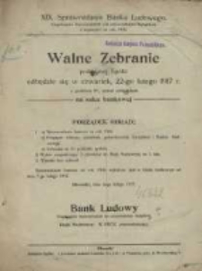 XIX. Sprawozdanie Banku Ludowego eingetragene Genossenschaft mit unbeschränkter Haftpflicht z czynności na rok 1916
