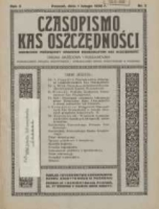 Czasopismo Kas Oszczędności: miesięcznik poświęcony sprawom Komunalnych Kas Oszczędności: organ urzędowy i publikacyjny Komunalnego Związku Kredytowego i Komunalnego Banku Kredytowego w Poznaniu 1930.02.01 R.5 Nr2