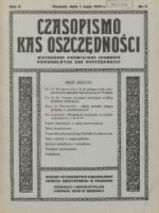Czasopismo Kas Oszczędności: miesięcznik poświęcony sprawom Komunalnych Kas Oszczędności 1934.05.01 R.9 Nr5