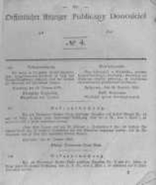 Oeffentlicher Anzeiger zum Amtsblatt No.4 der K&ouml;nigl. Preuss. Regierung zu Bromberg. 1843