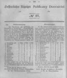 Oeffentlicher Anzeiger zum Amtsblatt No.10 der K&ouml;nigl. Preuss. Regierung zu Bromberg. 1843