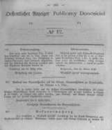 Oeffentlicher Anzeiger zum Amtsblatt No.12 der K&ouml;nigl. Preuss. Regierung zu Bromberg. 1843