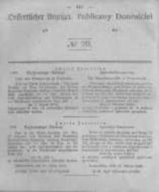 Oeffentlicher Anzeiger zum Amtsblatt No.20 der K&ouml;nigl. Preuss. Regierung zu Bromberg. 1843