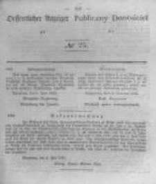 Oeffentlicher Anzeiger zum Amtsblatt No.25 der K&ouml;nigl. Preuss. Regierung zu Bromberg. 1843