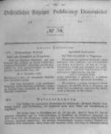 Oeffentlicher Anzeiger zum Amtsblatt No.34 der K&ouml;nigl. Preuss. Regierung zu Bromberg. 1843