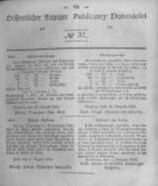 Oeffentlicher Anzeiger zum Amtsblatt No.37 der K&ouml;nigl. Preuss. Regierung zu Bromberg. 1843