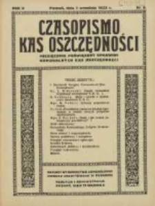 Czasopismo Kas Oszczędności: miesięcznik poświęcony sprawom Komunalnych Kas Oszczędności 1933.09.01 R.8 Nr9