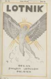 Lotnik: organ Związku Lotnik&oacute;w Polskich 1926.04.03 R.3 Nr13(51)