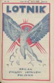 Lotnik: organ Związku Lotników Polskich 1926.05.29 R.3 Nr19(56)