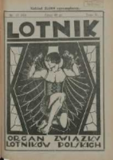 Lotnik: organ Związku Lotnik&oacute;w Polskich 1927.06.18 T.5 Nr11(83)