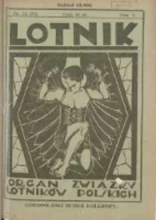 Lotnik: organ Związku Lotnik&oacute;w Polskich 1927.06.19 T.5 Nr12(84)