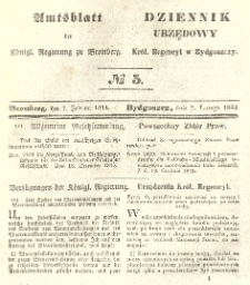 Amtsblatt der Königlichen Preussischen Regierung zu Bromberg. 1844.02.02 No.5
