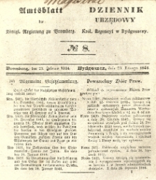 Amtsblatt der K&ouml;niglichen Preussischen Regierung zu Bromberg. 1844.02.23 No.8