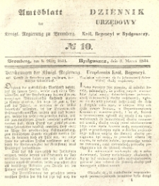Amtsblatt der K&ouml;niglichen Preussischen Regierung zu Bromberg. 1844.03.08 No.10