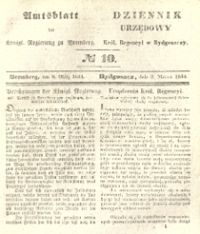 Amtsblatt der Königlichen Preussischen Regierung zu Bromberg. 1844.03.08 No.10