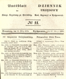 Amtsblatt der K&ouml;niglichen Preussischen Regierung zu Bromberg. 1844.03.15 No.11