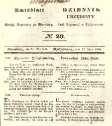 Amtsblatt der K&ouml;niglichen Preussischen Regierung zu Bromberg. 1844.05.17 No.20