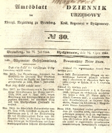 Amtsblatt der Königlichen Preussischen Regierung zu Bromberg. 1844.07.26 No.30