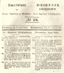 Amtsblatt der K&ouml;niglichen Preussischen Regierung zu Bromberg. 1844.08.23 No.34