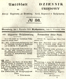 Amtsblatt der K&ouml;niglichen Preussischen Regierung zu Bromberg. 1844.09.06 No.36