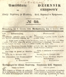 Amtsblatt der K&ouml;niglichen Preussischen Regierung zu Bromberg. 1844.12.06 No.49