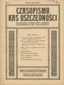 Czasopismo Kas Oszczędności: miesięcznik poświęcony sprawom Komunalnych Kas Oszczędności 1936 luty R.11 Nr2