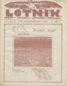 Lotnik: organ Związku Lotników Polskich 1925 R.2 Nr22(39)