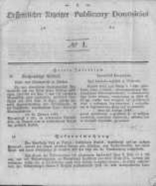 Oeffentlicher Anzeiger zum Amtsblatt No.1 der K&ouml;nigl. Preuss. Regierung zu Bromberg. 1844