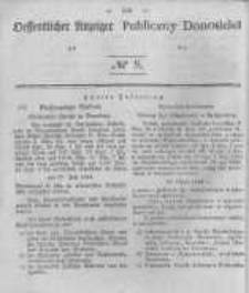 Oeffentlicher Anzeiger zum Amtsblatt No.8 der K&ouml;nigl. Preuss. Regierung zu Bromberg. 1844