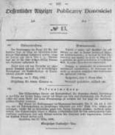 Oeffentlicher Anzeiger zum Amtsblatt No.13 der Königl. Preuss. Regierung zu Bromberg. 1844