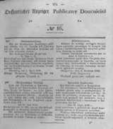Oeffentlicher Anzeiger zum Amtsblatt No.16 der K&ouml;nigl. Preuss. Regierung zu Bromberg. 1844