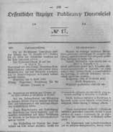 Oeffentlicher Anzeiger zum Amtsblatt No.17 der Königl. Preuss. Regierung zu Bromberg. 1844