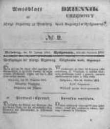 Amtsblatt der K&ouml;niglichen Preussischen Regierung zu Bromberg. 1845.01.10 No.2