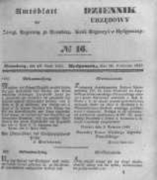 Amtsblatt der K&ouml;niglichen Preussischen Regierung zu Bromberg. 1845.04.18 No.16