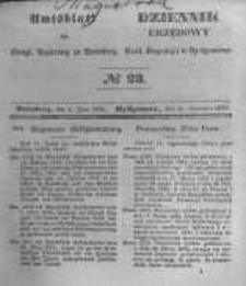 Amtsblatt der K&ouml;niglichen Preussischen Regierung zu Bromberg. 1845.06.06 No.23