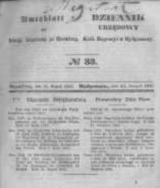 Amtsblatt der K&ouml;niglichen Preussischen Regierung zu Bromberg. 1845.08.15 No.33