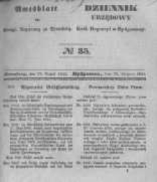 Amtsblatt der K&ouml;niglichen Preussischen Regierung zu Bromberg. 1845.08.29 No.35