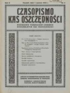 Czasopismo Kas Oszczędności: miesięcznik poświęcony sprawom Komunalnych Kas Oszczędności 1934.06.01 R.9 Nr6
