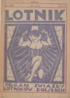 Lotnik: organ Związku Lotnik&oacute;w Polskich 1926.07.07 T.4 Nr1(60)