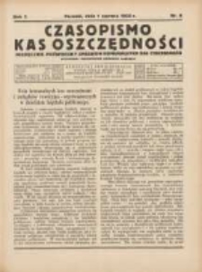 Czasopismo Kas Oszczędności: miesięcznik poświęcony sprawom Komunalnych Kas Oszczędności 1928.06.01 R.3 Nr6