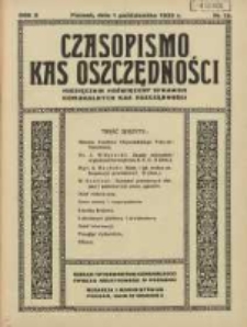 Czasopismo Kas Oszczędności: miesięcznik poświęcony sprawom Komunalnych Kas Oszczędności 1933.10.01 R.8 Nr10