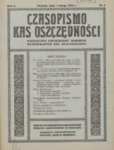 Czasopismo Kas Oszczędności: miesięcznik poświęcony sprawom Komunalnych Kas Oszczędności 1934.02.01 R.9 Nr2