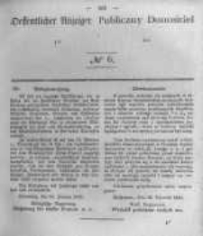 Oeffentlicher Anzeiger zum Amtsblatt No.6 der K&ouml;nigl. Preuss. Regierung zu Bromberg. 1845